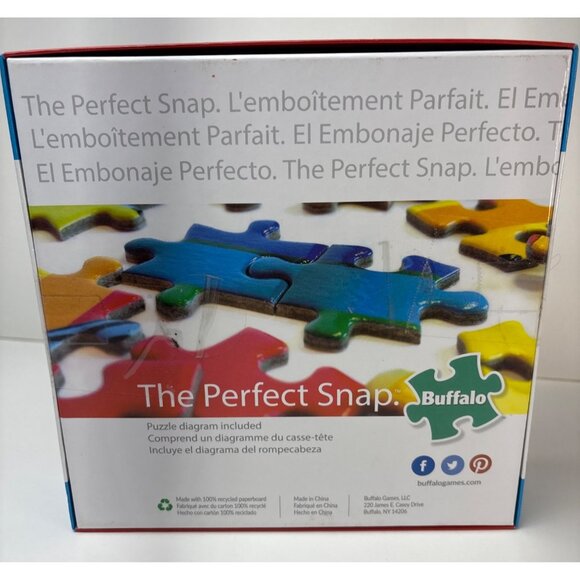 Charles Wysocki Churchyard Christmas 1000-Piece Puzzle Holiday Fun Buffalo Games - Picture 5 of 9